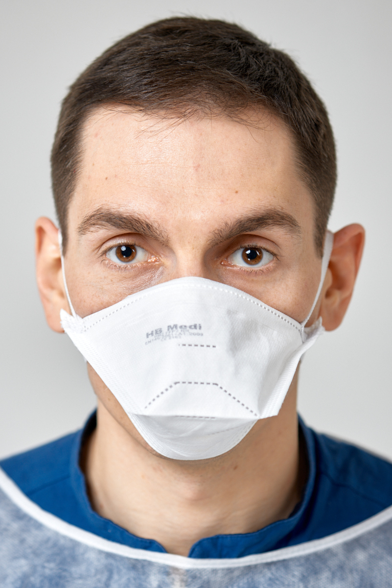 FFP2 mask, NR (BFE ≥ 95%), without valve, German production PL002